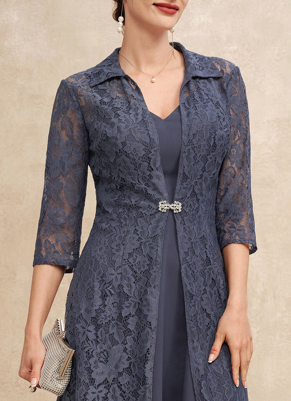 Robe Cérémonie Chic Matériel Dentelle - gallery 8