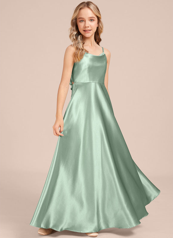 Robe Cérémonie Satinée Verte