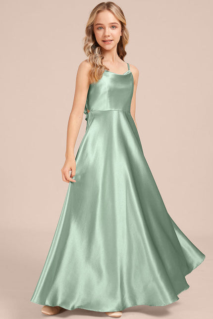Robe Cérémonie Satinée Verte