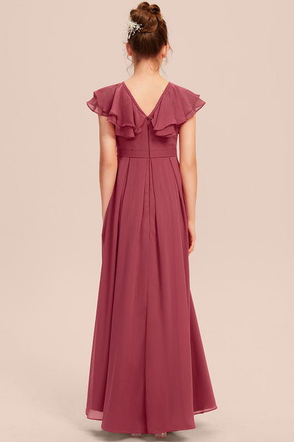 Robe Cérémonie Demoiselle Dhonneur Beige - gallery 4