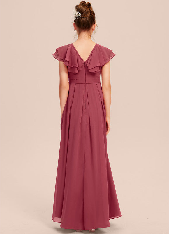 Robe Cérémonie Demoiselle Dhonneur Beige - gallery 4
