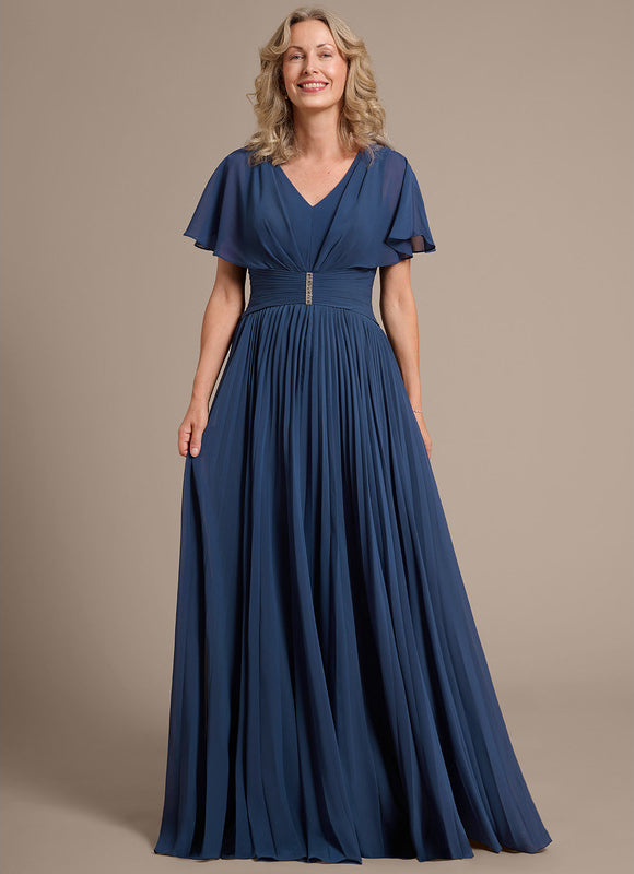 Robe Cérémonie Fluide Bleu Nuit - gallery 3