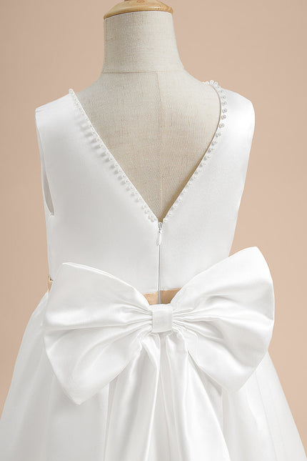 Robe Cérémonie Enfant Satinée Élégante - gallery 6