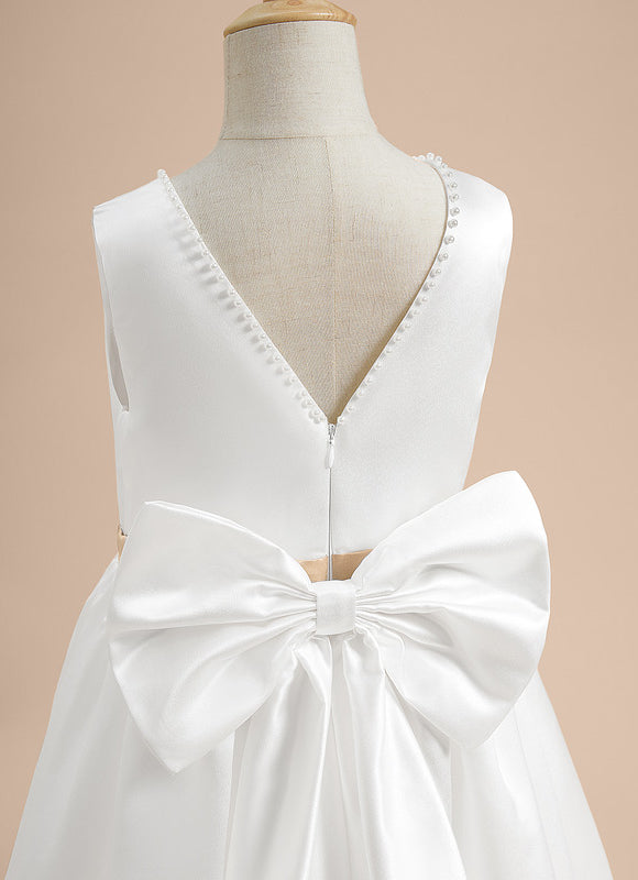 Robe Cérémonie Enfant Satinée Élégante - gallery 6