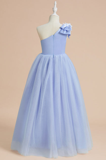 Robe Cérémonie Bleu Pastel Élégant - gallery 3