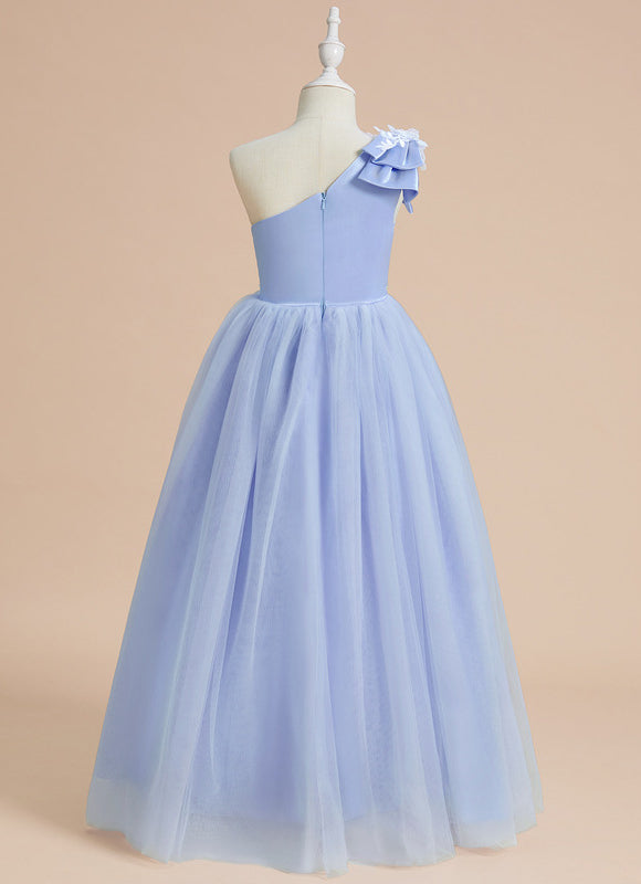 Robe Cérémonie Bleu Pastel Élégant - gallery 3