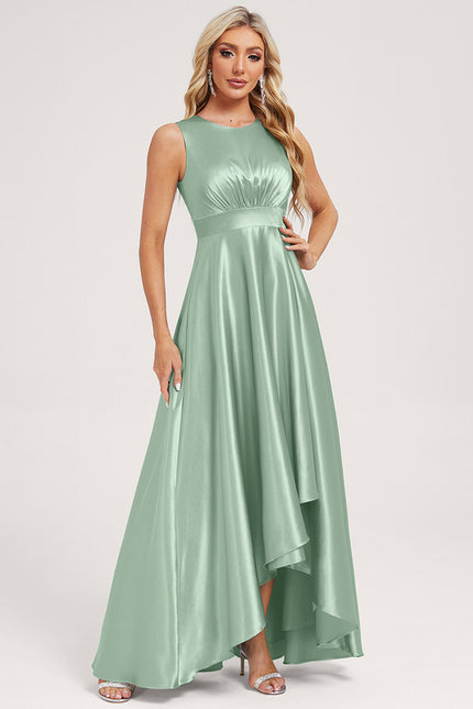 Robe Cérémonie Satin Vert Pastel - gallery 4