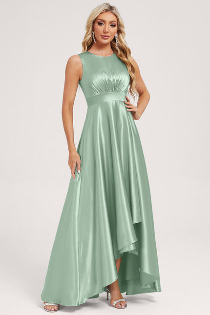 Robe Cérémonie Satin Vert Pastel - gallery 4