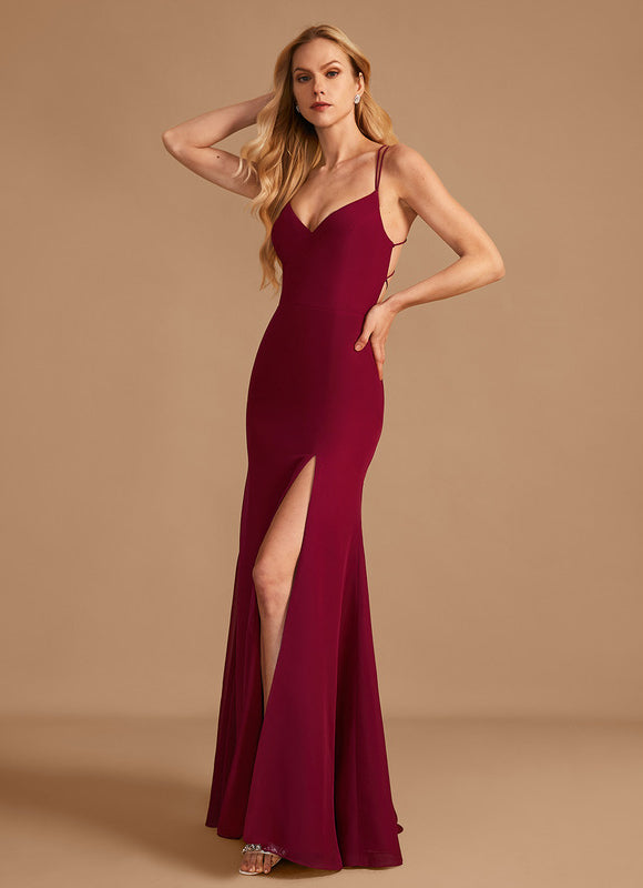 Robe Cérémonie Bordeaux Ajustée - gallery 4