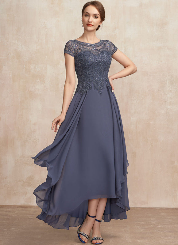 Robe Cérémonie En Dentelle Marine - gallery 4