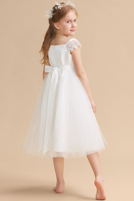 Robe Cérémonie Satin Tulle Chic - gallery 1