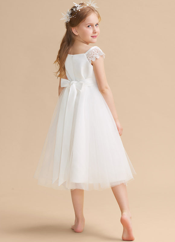 Robe Cérémonie Satin Tulle Chic - gallery 1