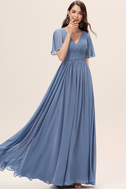 Robe Cérémonie Longue Volants Rose - gallery 3