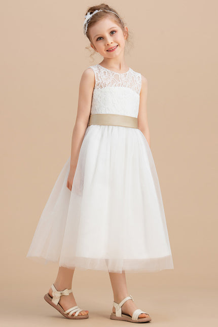 Robe Cérémonie Éclatante Blanche