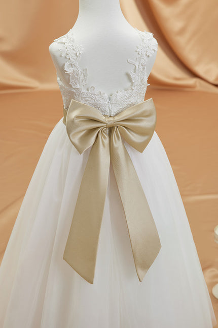 Robe Cérémonie Tulle Ivoire Nœud - gallery 6