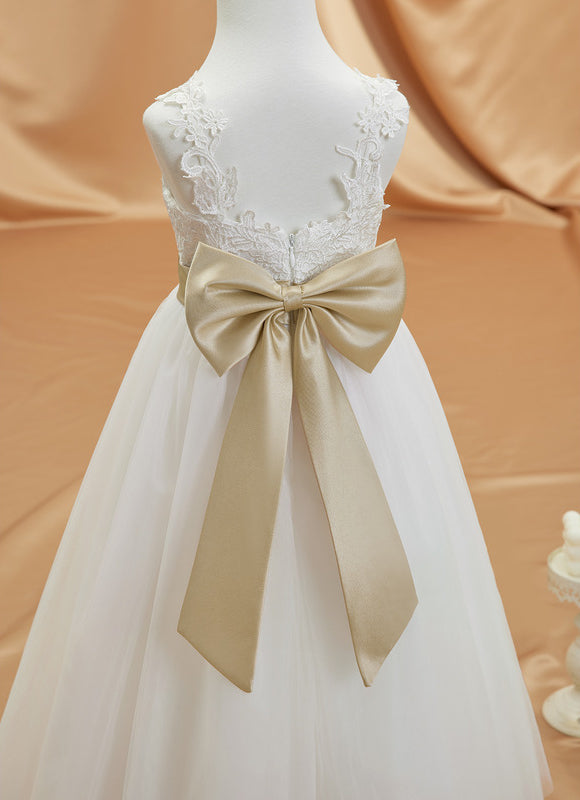 Robe Cérémonie Tulle Ivoire Nœud - gallery 6