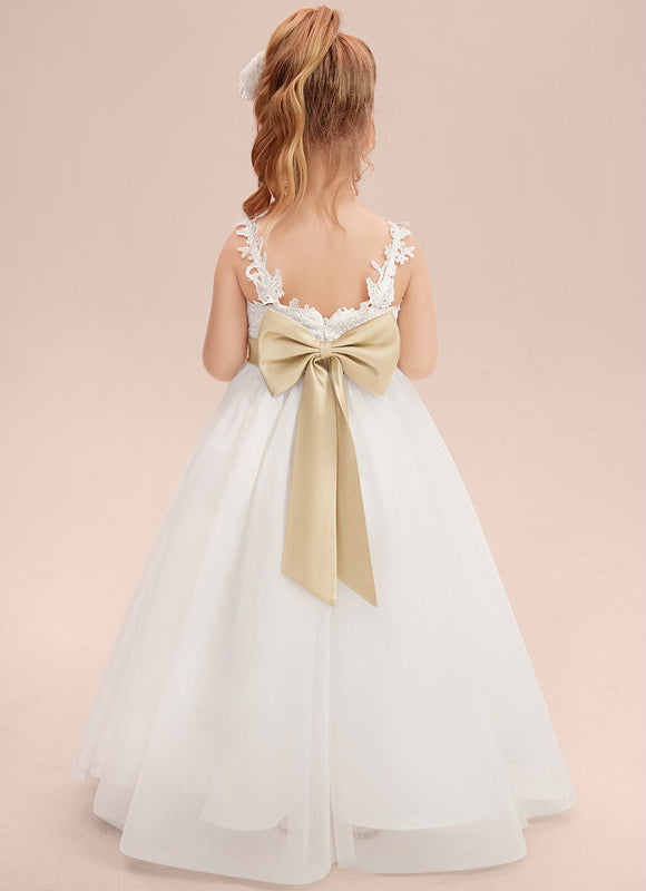 Robe Cérémonie Tulle Ivoire Nœud - gallery 5