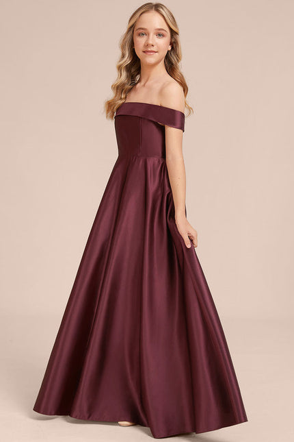Robe Cérémonie Satin Bordeaux - gallery 4