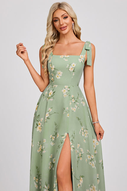 Robe Cérémonie Mousseline Verte - gallery 4