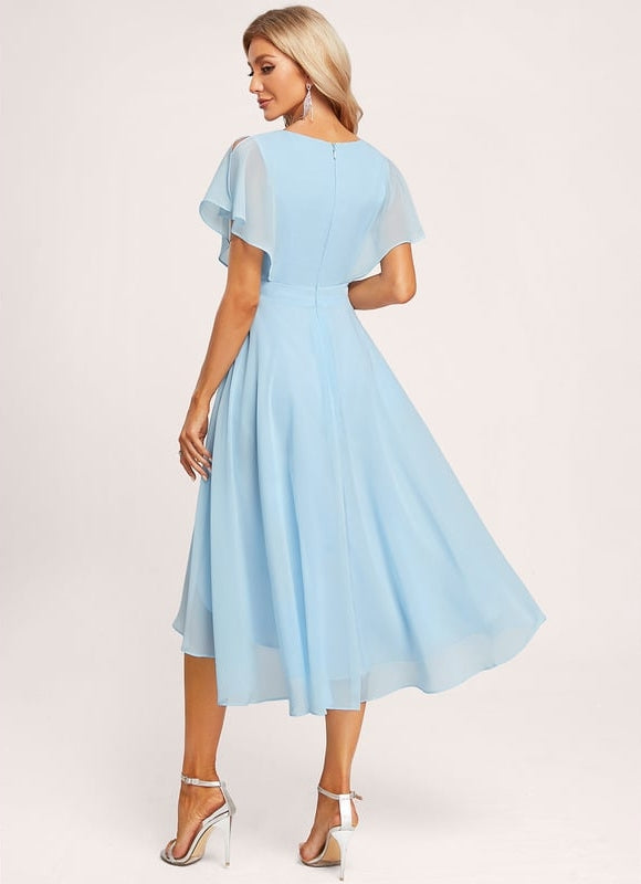 Robe Cérémonie Fluide Marine Élégante - gallery 1