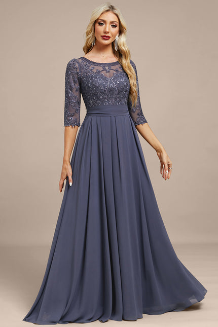 Robe Ceremonie Femme Manche Longue - gallery 4