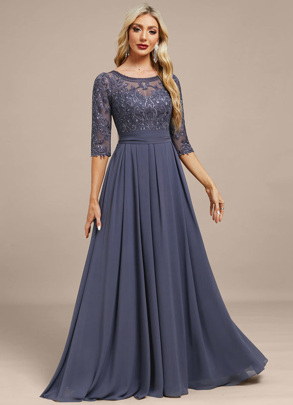 Robe Ceremonie Femme Manche Longue - gallery 4