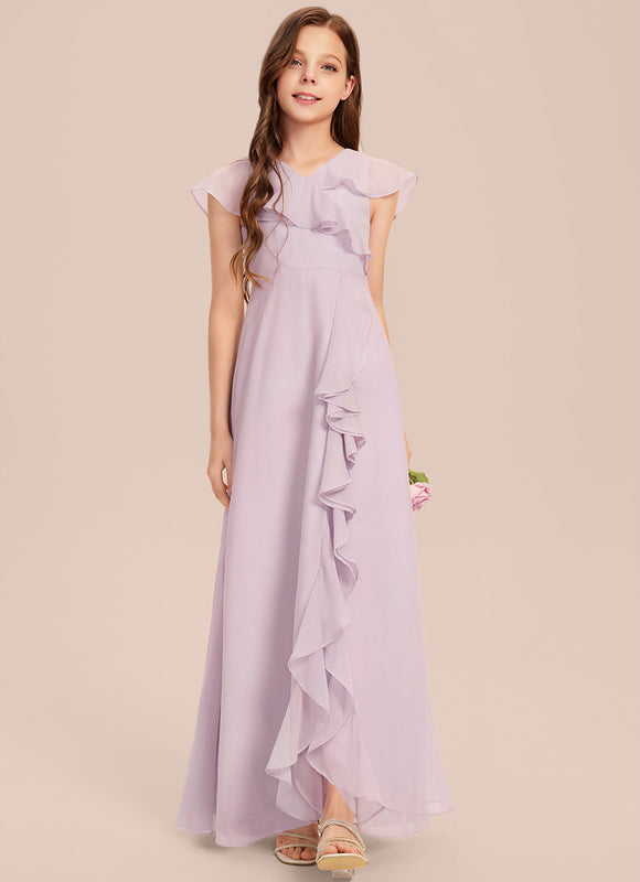 Robe Cérémonie Mousseline Bleu Pastel - gallery 1