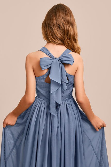 Robe Cérémonie Bleu Ciel Délicate - gallery 5