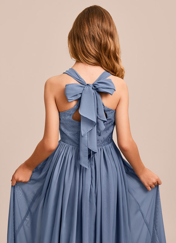 Robe Cérémonie Bleu Ciel Délicate - gallery 5