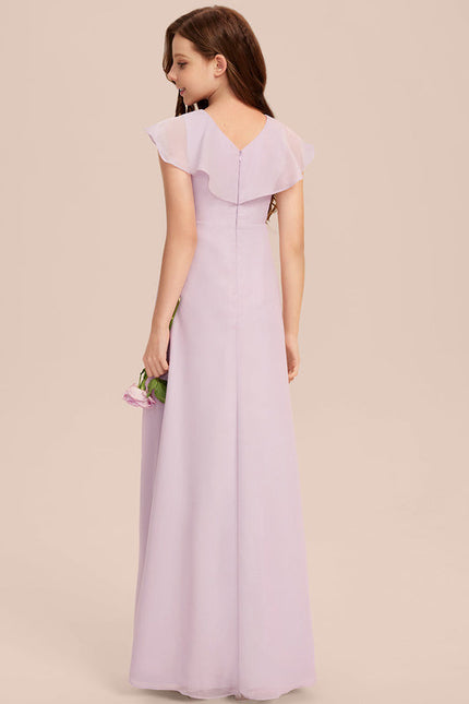 Robe Cérémonie Mousseline Bleu Pastel - gallery 4
