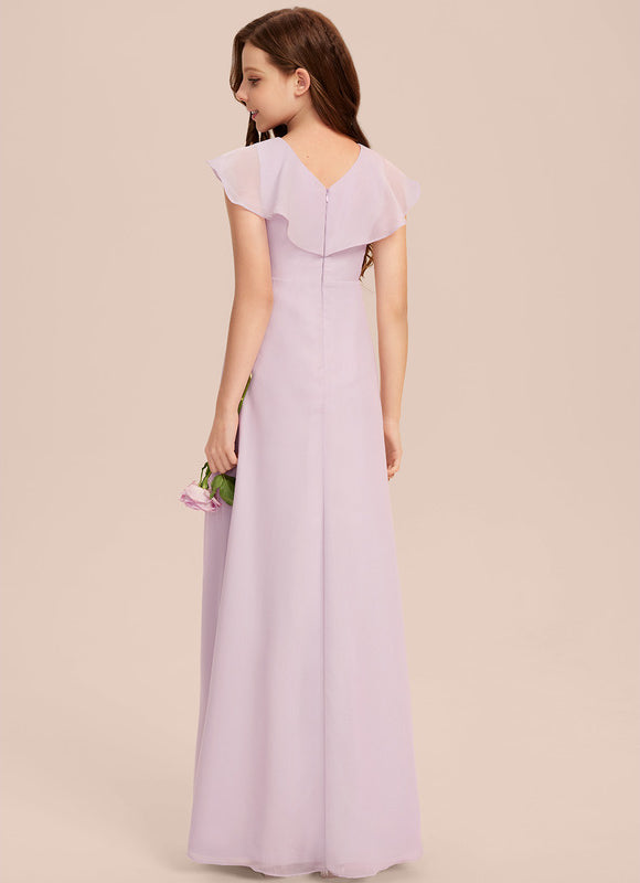 Robe Cérémonie Mousseline Bleu Pastel - gallery 4