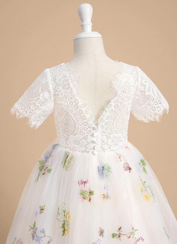 Robe Cérémonie Tulle Navy Floral - gallery 7