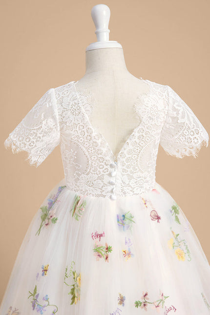 Robe Cérémonie Tulle Navy Floral - gallery 7