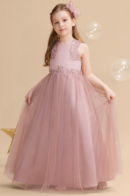 Robe Cérémonie Tulle Rose Poudré - gallery 4