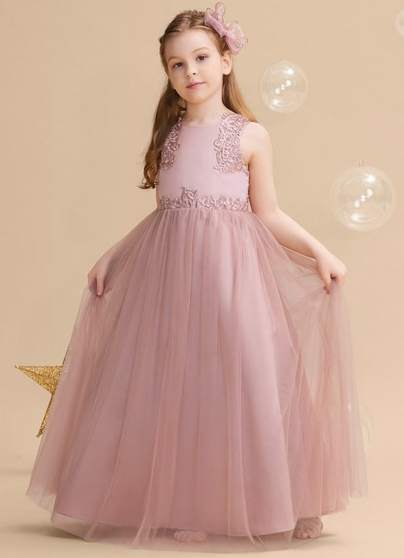 Robe Cérémonie Tulle Rose Poudré - gallery 4
