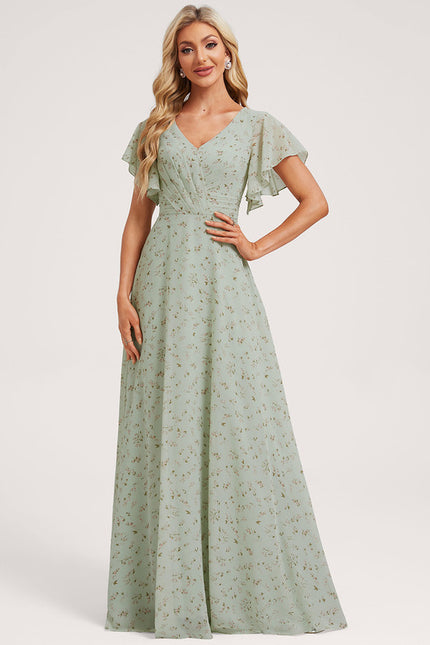 Robe Cérémonie Longue Volants Rose - gallery 1