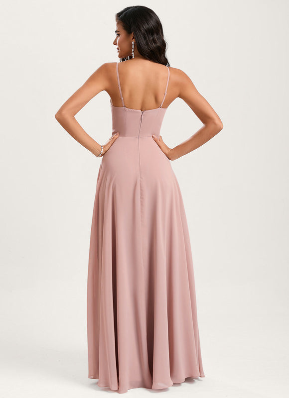 Robe Cérémonie Longue Volants Rose - gallery 4