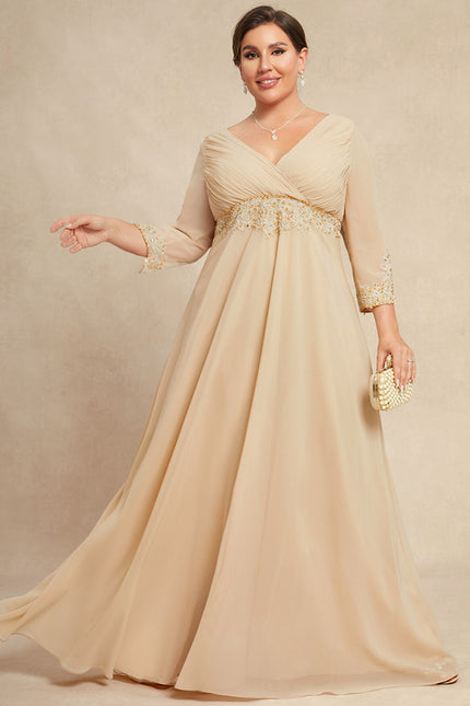 Robe Cérémonie Luxe Plissé Perlé - gallery 5