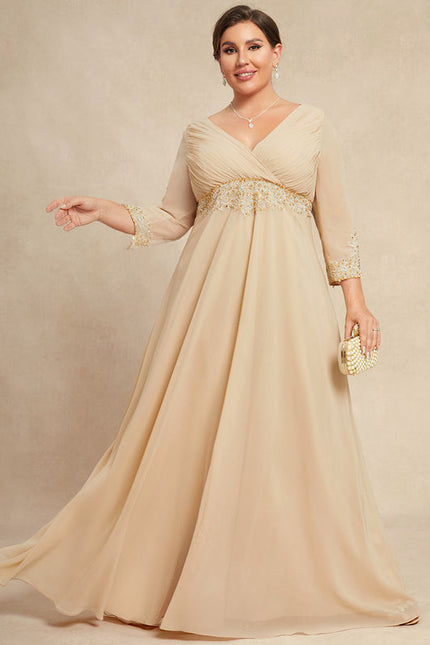 Robe Cérémonie Luxe Plissé Perlé - gallery 5