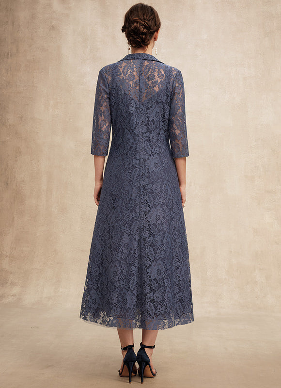 Robe Cérémonie Chic Matériel Dentelle - gallery 4