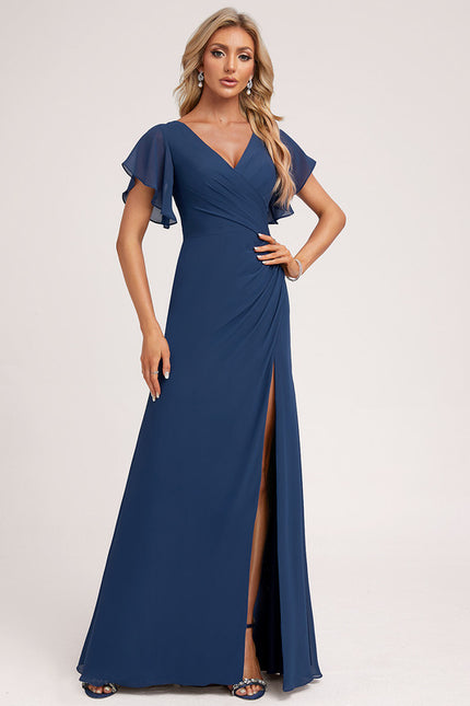 Robe Cérémonie Longue Volants Rose