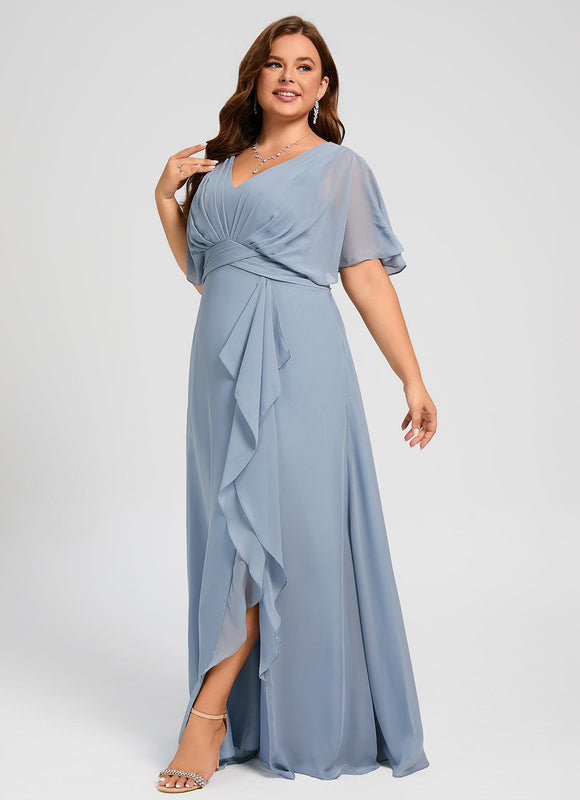 Robe Cérémonie Longue Volants Rose - gallery 8