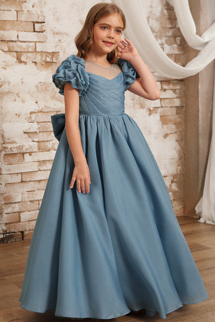 Robe Cérémonie Bleu Ciel Élégante - gallery 7