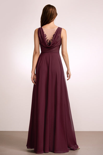 Robe Cérémonie Longue Rose Élégante - gallery 1