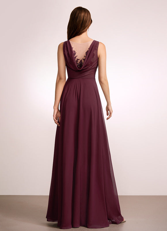 Robe Cérémonie Longue Rose Élégante - gallery 1