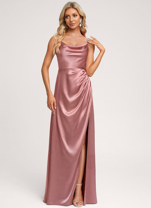 Robe Cérémonie Satin Doré - gallery 3
