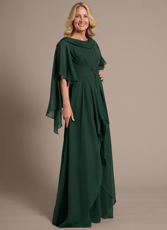 Robe Cérémonie Mousseline Émeraude - gallery 4