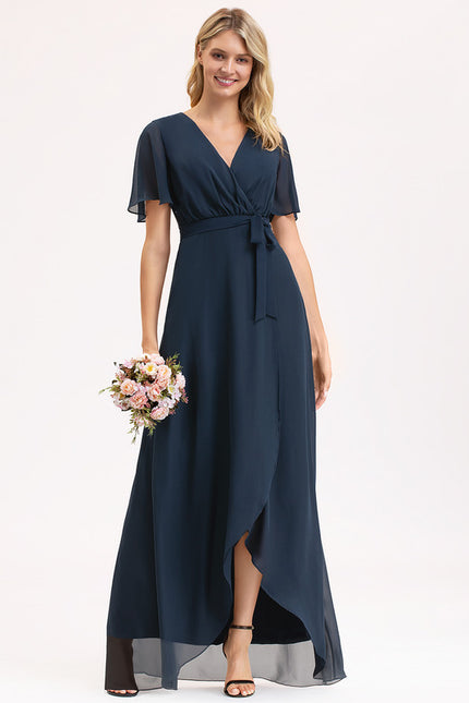 Robe Cérémonie Élégance Marine Évasée