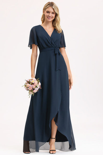 Robe Cérémonie Élégance Marine Évasée