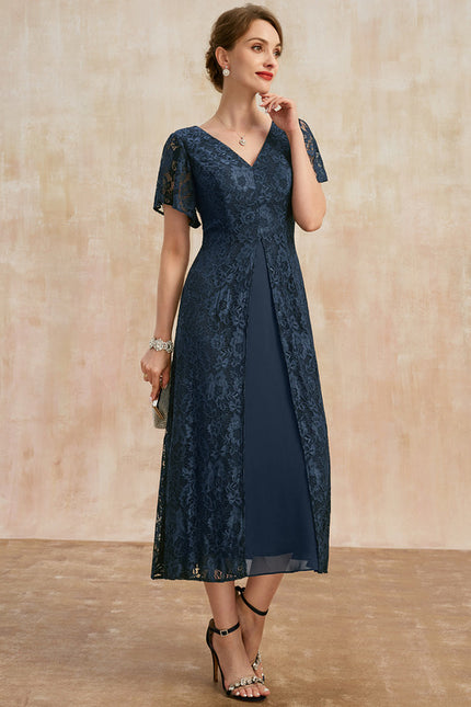 Robe Cérémonie Dentelle Marine - gallery 4